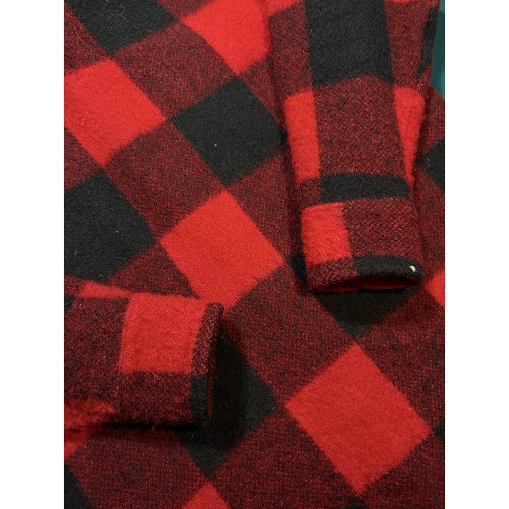Vintage 70s Abercrombie & Fitch Chippewa Wool Shirt Jacket Buffalo Plaid Men's M - Picture 14 of 16